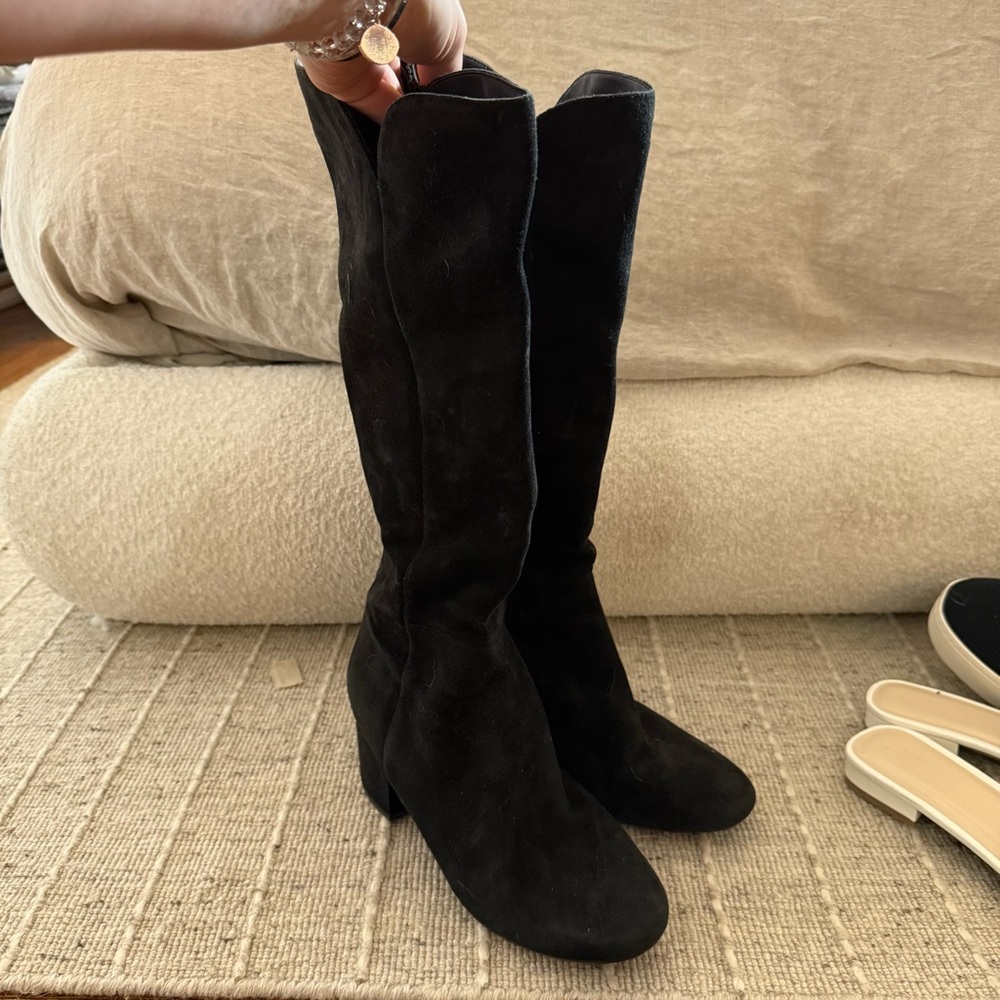 Cole Haan Black Suede Knee-High Women's Boots